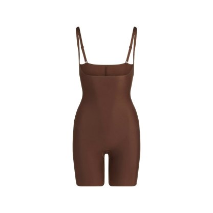 SKIMS BODY CORE SCULPT OPEN BUST MID THIGH BODYSUIT - COCOA