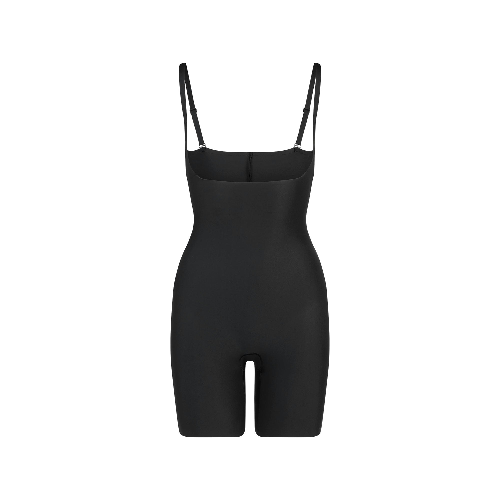 SKIMS BODY CORE SCULPT OPEN BUST MID THIGH BODYSUIT - ONYX