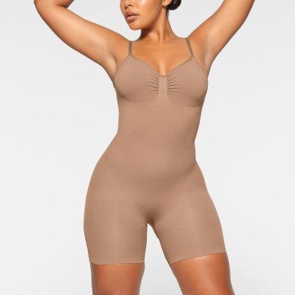 SEAMLESS SCULPT LOW BACK MID THIGH BODYSUIT - SIENNA