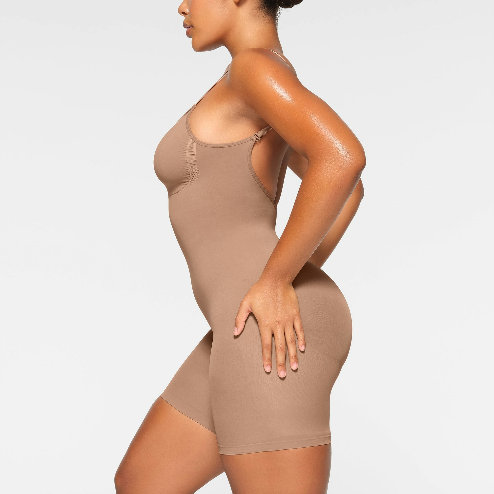SEAMLESS SCULPT LOW BACK MID THIGH BODYSUIT - SIENNA