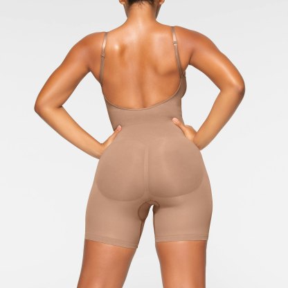 SEAMLESS SCULPT LOW BACK MID THIGH BODYSUIT - SIENNA