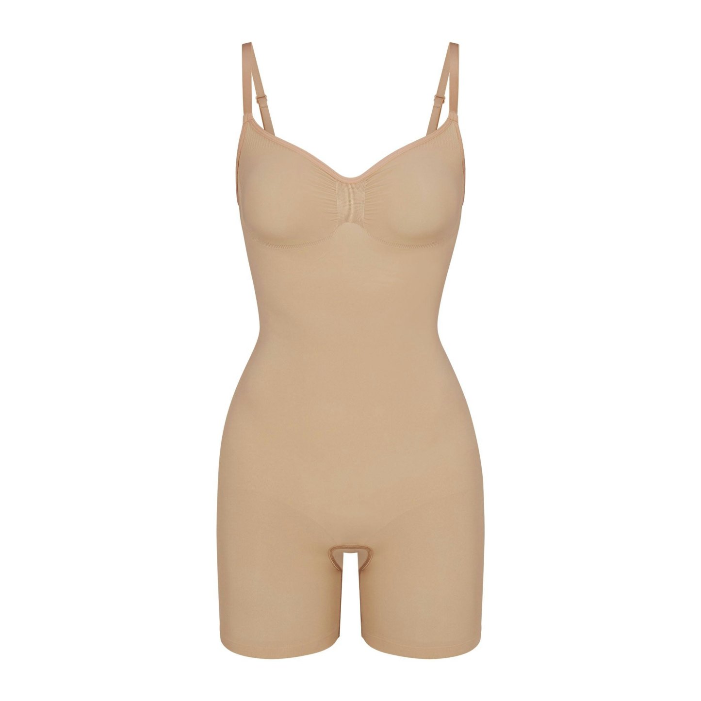 SEAMLESS SCULPT MID THIGH BODYSUIT - CLAY