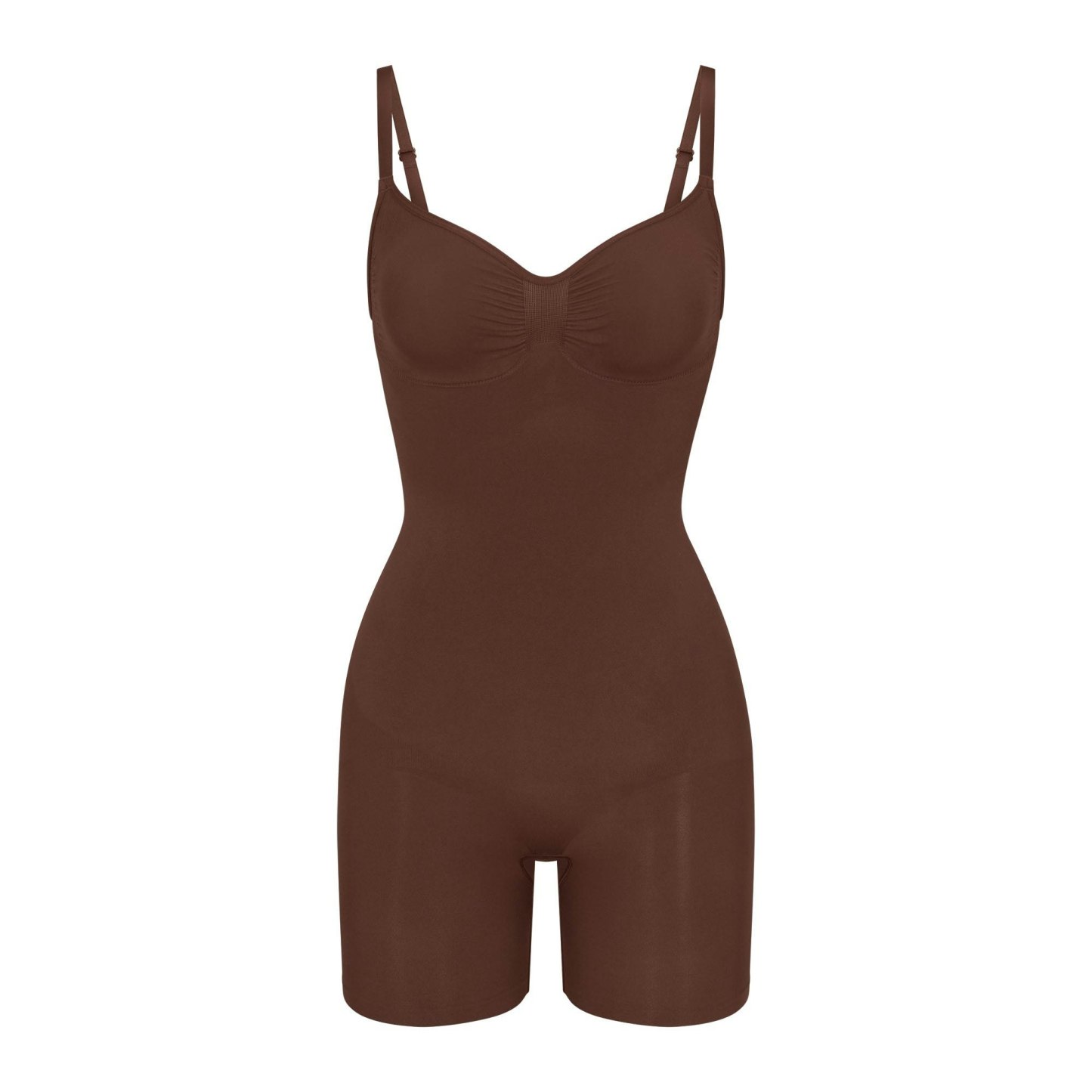 SEAMLESS SCULPT MID THIGH BODYSUIT - COCOA