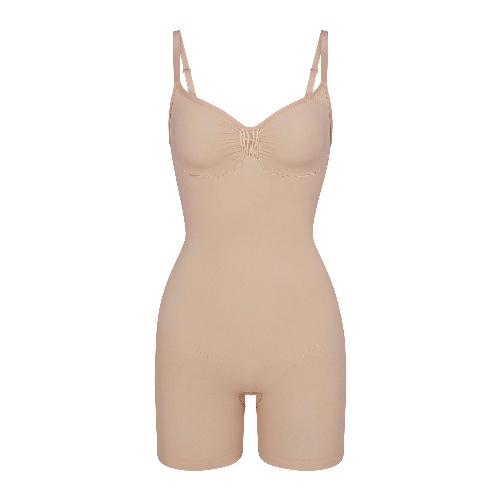 SEAMLESS SCULPT MID THIGH BODYSUIT - MICA