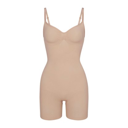 SEAMLESS SCULPT MID THIGH BODYSUIT - MICA