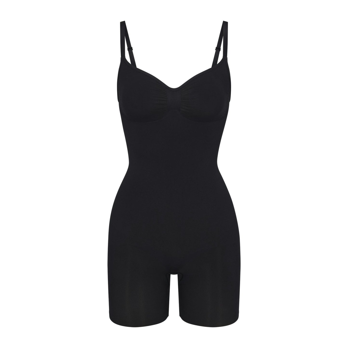 SEAMLESS SCULPT MID THIGH BODYSUIT - ONYX
