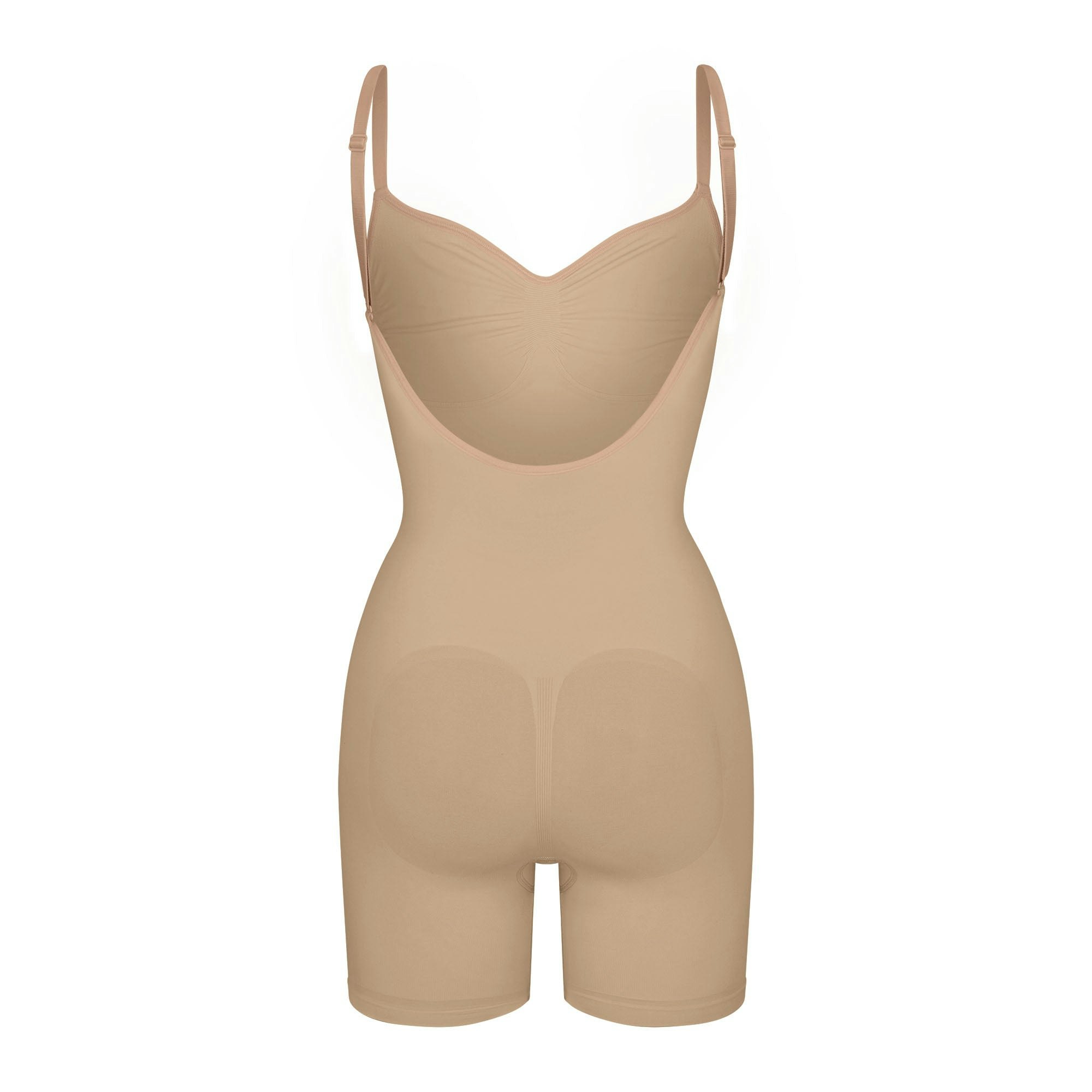 SEAMLESS SCULPT LOW BACK MID THIGH BODYSUIT - CLAY