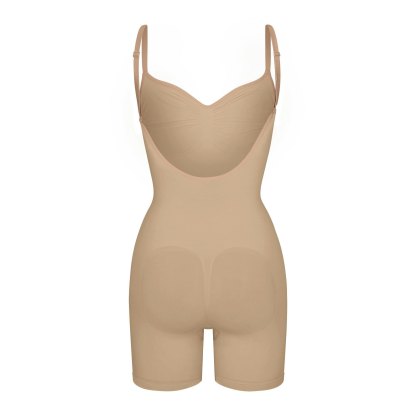 SEAMLESS SCULPT LOW BACK MID THIGH BODYSUIT - CLAY