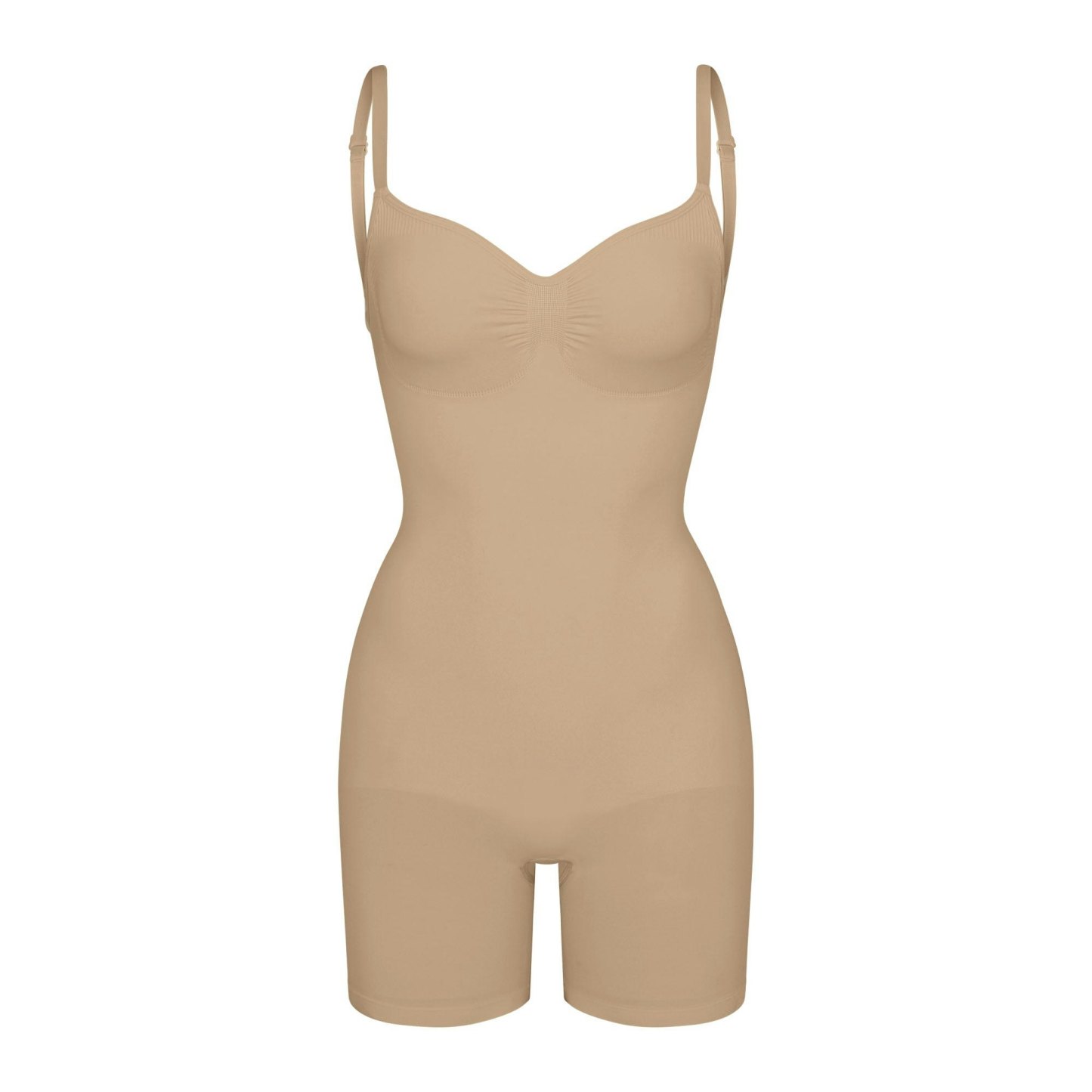 SEAMLESS SCULPT LOW BACK MID THIGH BODYSUIT - CLAY