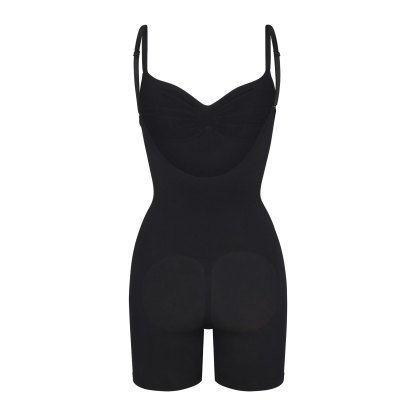 SEAMLESS SCULPT LOW BACK MID THIGH BODYSUIT - ONYX