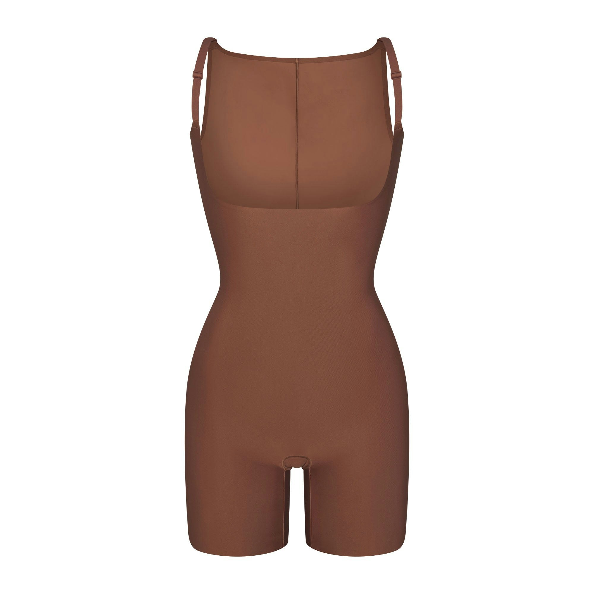 SKIMS BODY CORE SCULPT BACK SMOOTHING OPEN BUST MID THIGH BODYSUIT - JASPER