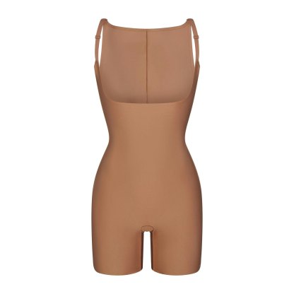 SKIMS BODY CORE SCULPT BACK SMOOTHING OPEN BUST MID THIGH BODYSUIT - SIENNA