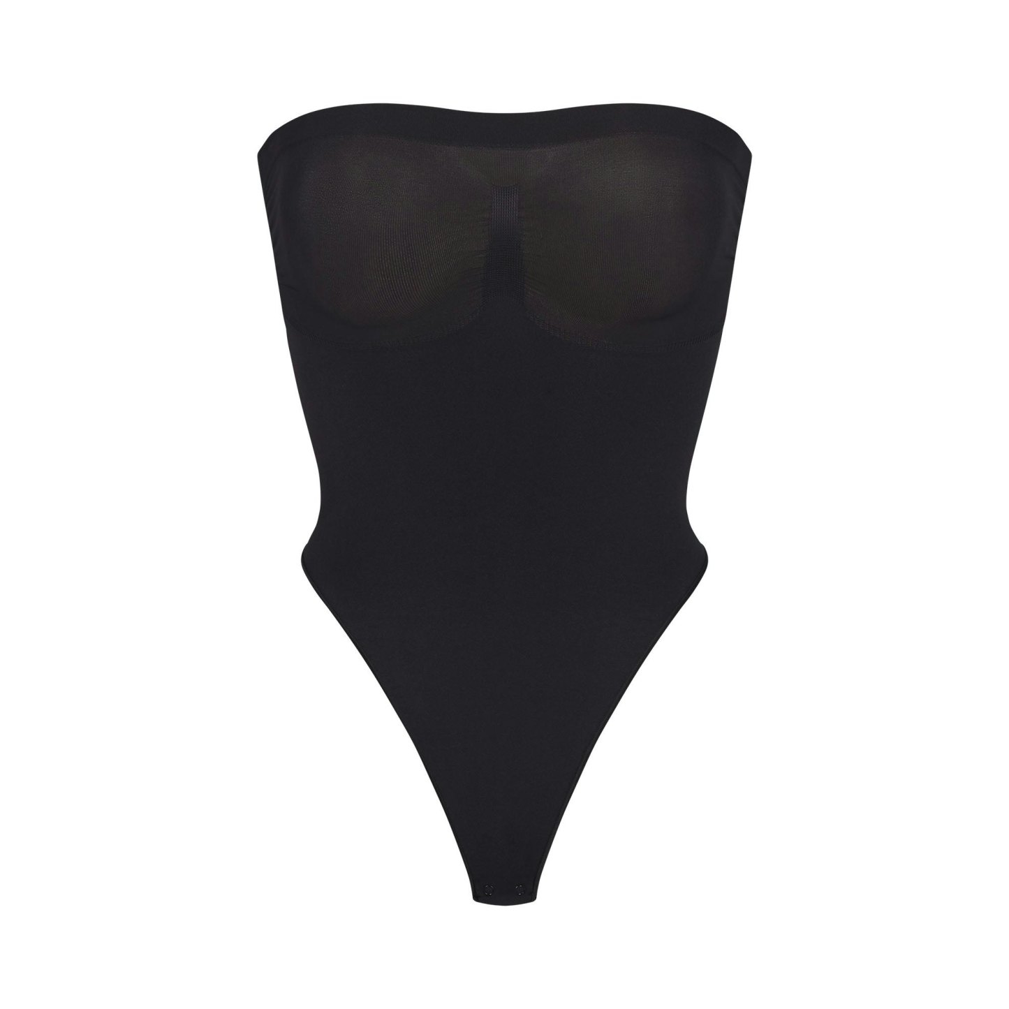 SEAMLESS SCULPT STRAPLESS THONG BODYSUIT - ONYX