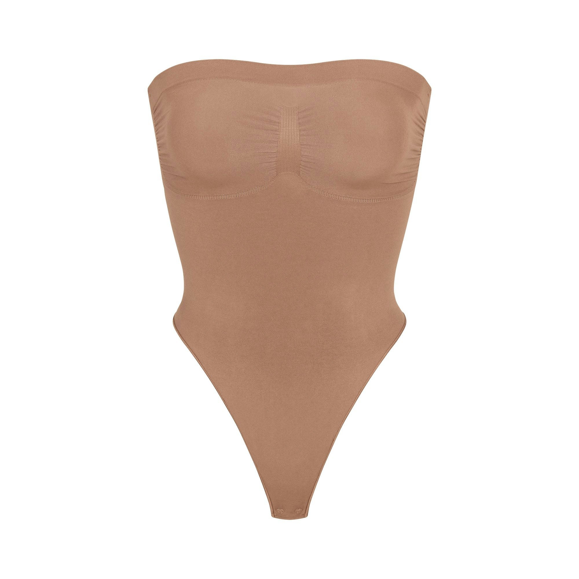 SEAMLESS SCULPT STRAPLESS THONG BODYSUIT - SIENNA