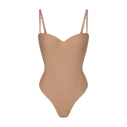 SKIMS BODY UNDERWIRE THONG BODYSUIT - SIENNA