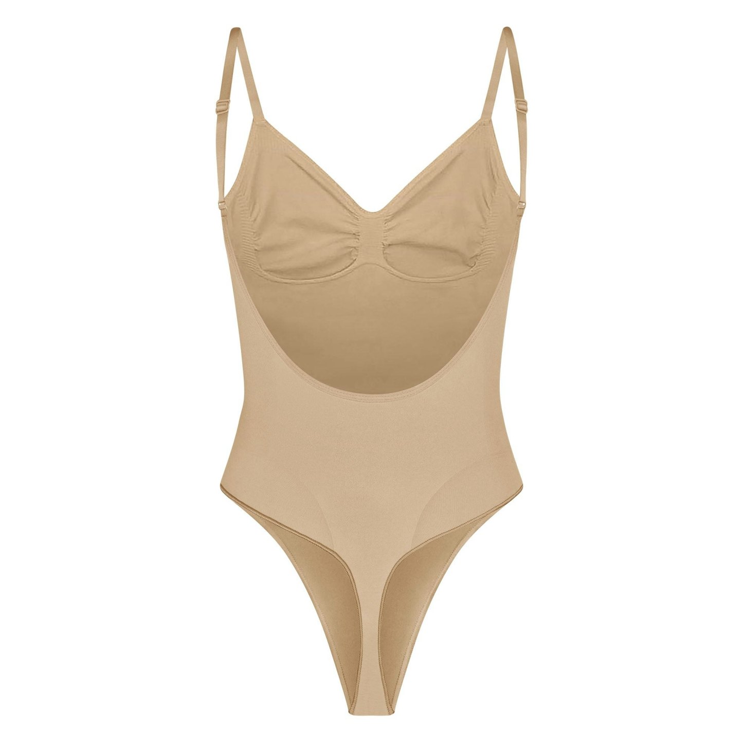 SEAMLESS SCULPT LOW BACK THONG BODYSUIT - CLAY