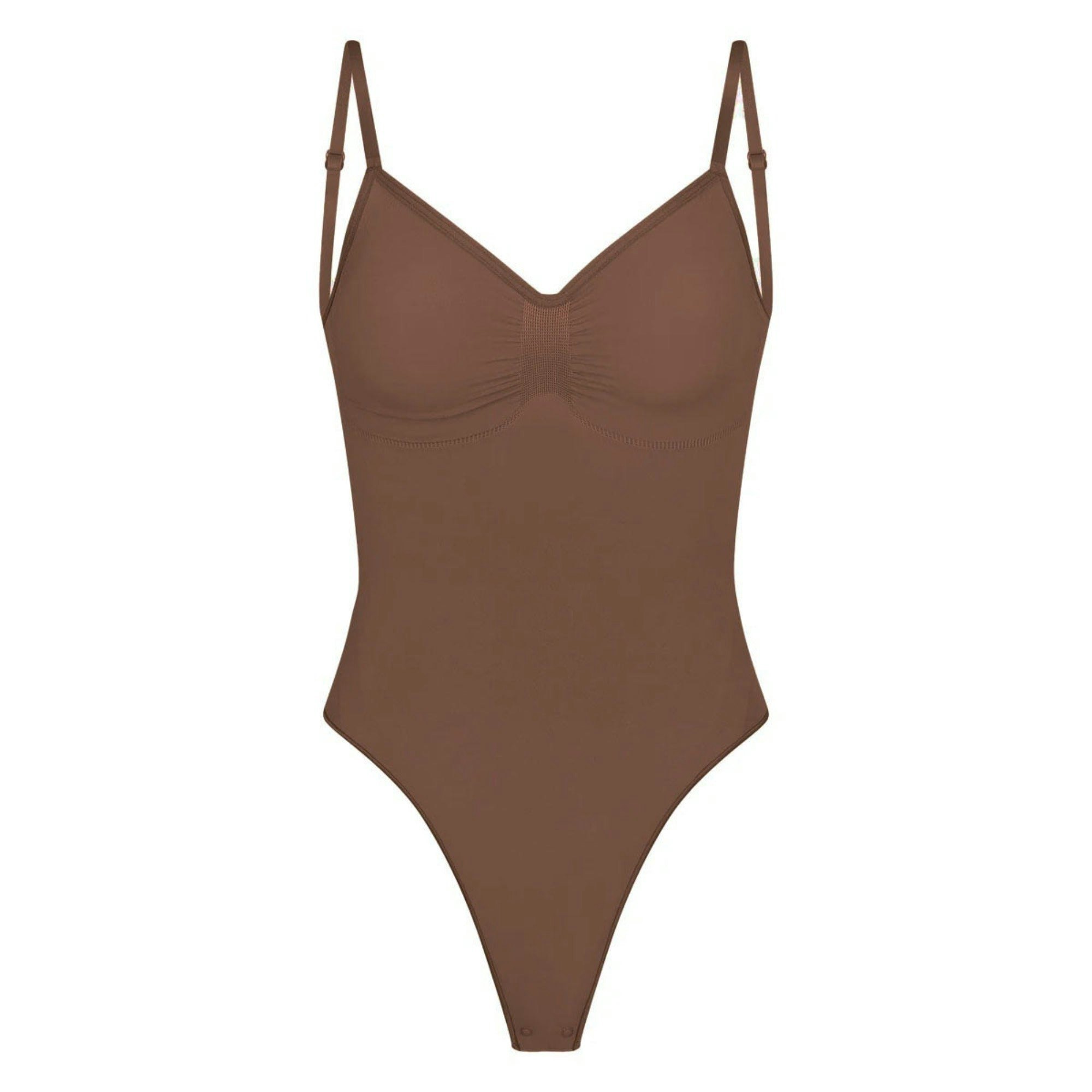 SEAMLESS SCULPT LOW BACK THONG BODYSUIT - JASPER