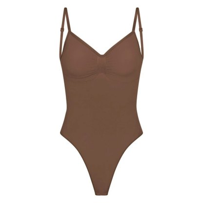 SEAMLESS SCULPT LOW BACK THONG BODYSUIT - JASPER