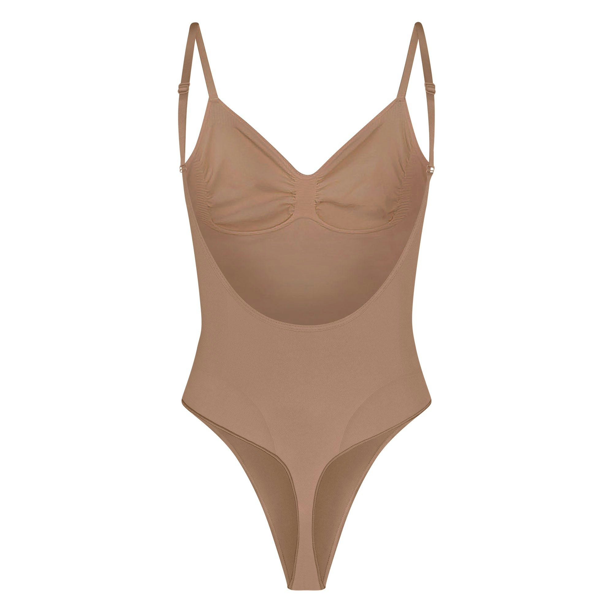 SEAMLESS SCULPT LOW BACK THONG BODYSUIT - SIENNA