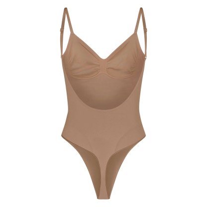 SEAMLESS SCULPT LOW BACK THONG BODYSUIT - SIENNA
