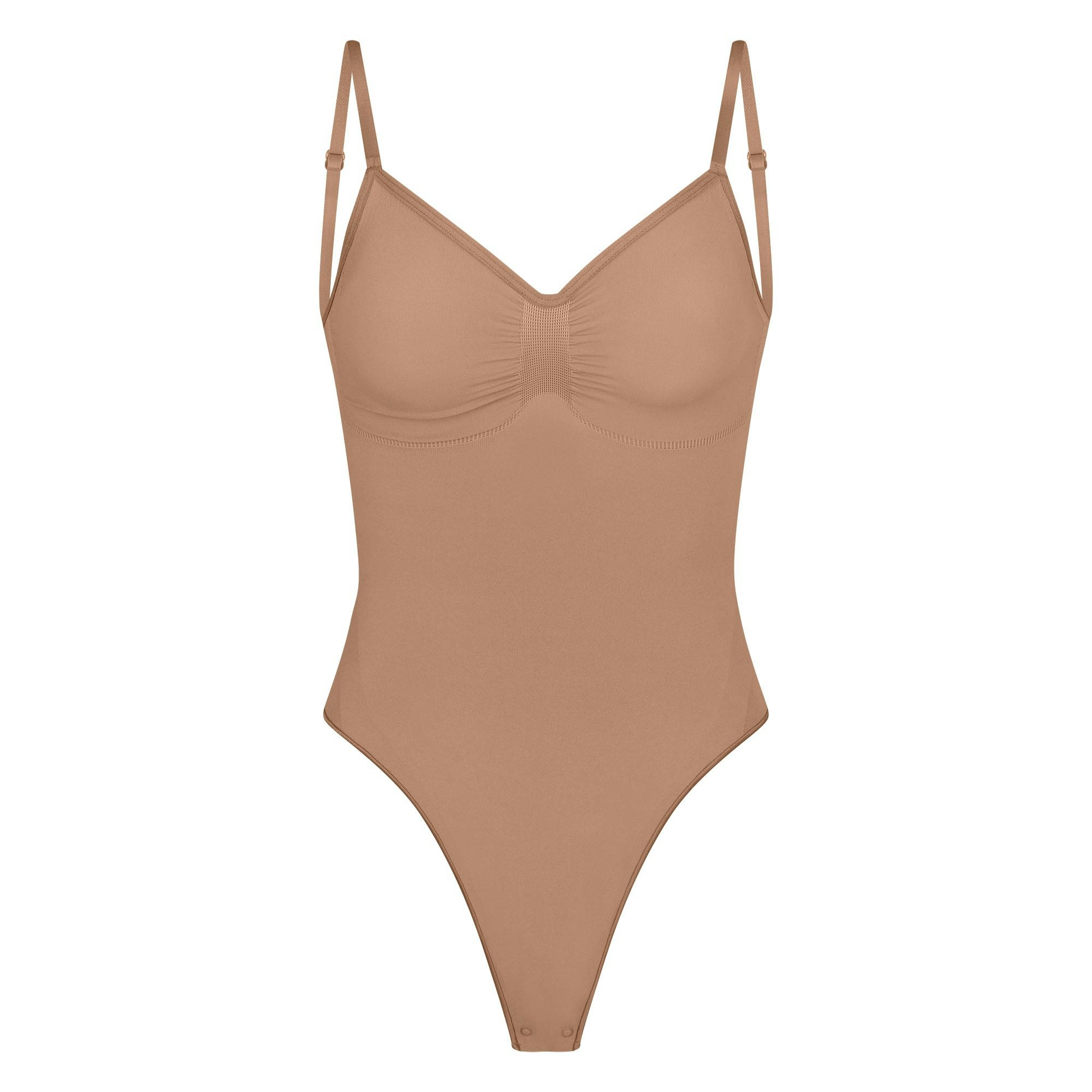 SEAMLESS SCULPT LOW BACK THONG BODYSUIT - SIENNA
