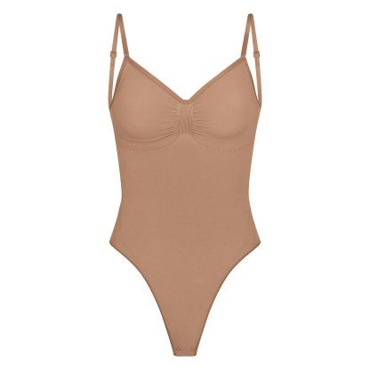 SEAMLESS SCULPT LOW BACK THONG BODYSUIT - SIENNA
