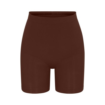 SEAMLESS SCULPT MID THIGH SHORT - COCOA