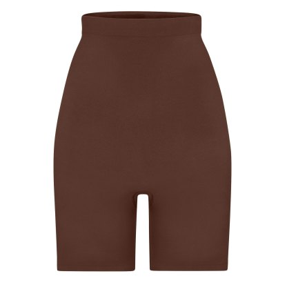 SEAMLESS SCULPT HIGH-WAISTED ABOVE THE KNEE SHORT - COCOA