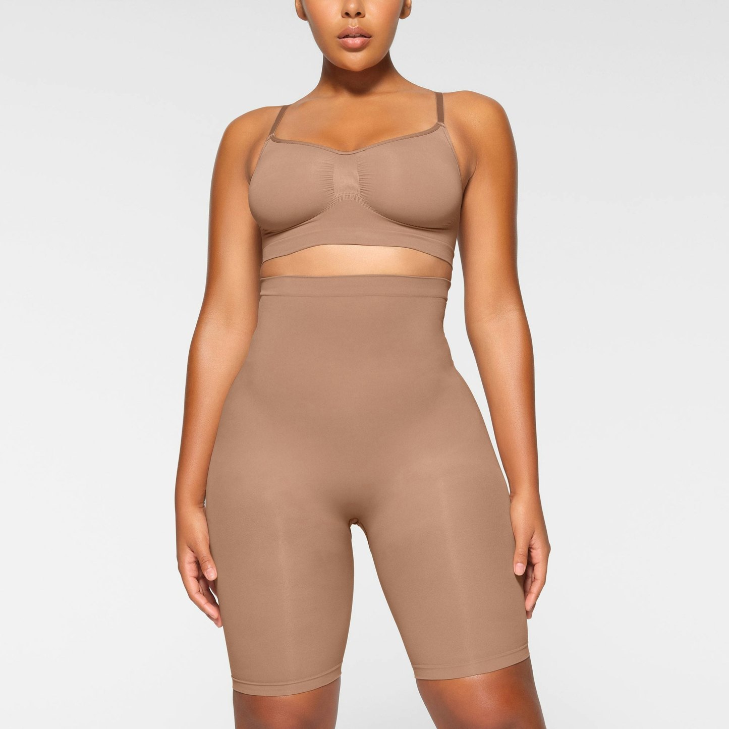 SEAMLESS SCULPT HIGH-WAISTED ABOVE THE KNEE SHORT - SIENNA