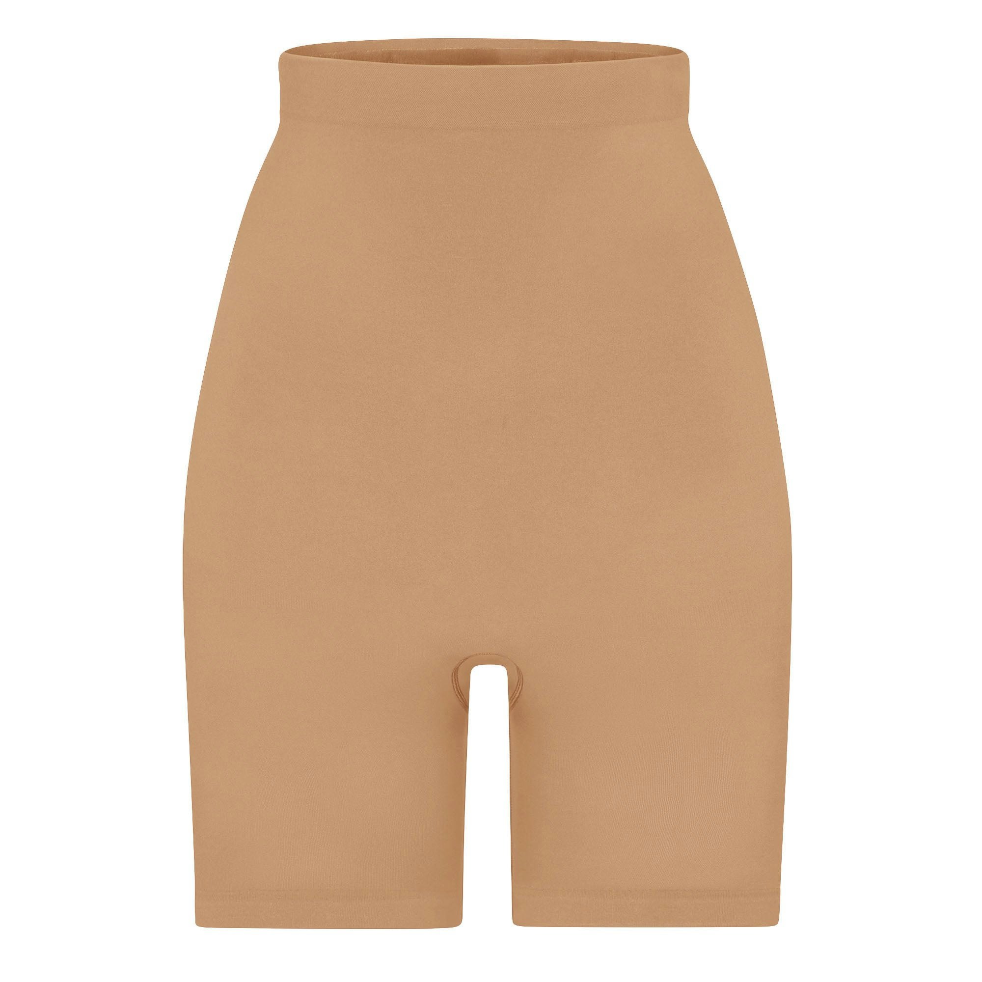 SEAMLESS SCULPT HIGH-WAISTED ABOVE THE KNEE SHORT - OCHRE