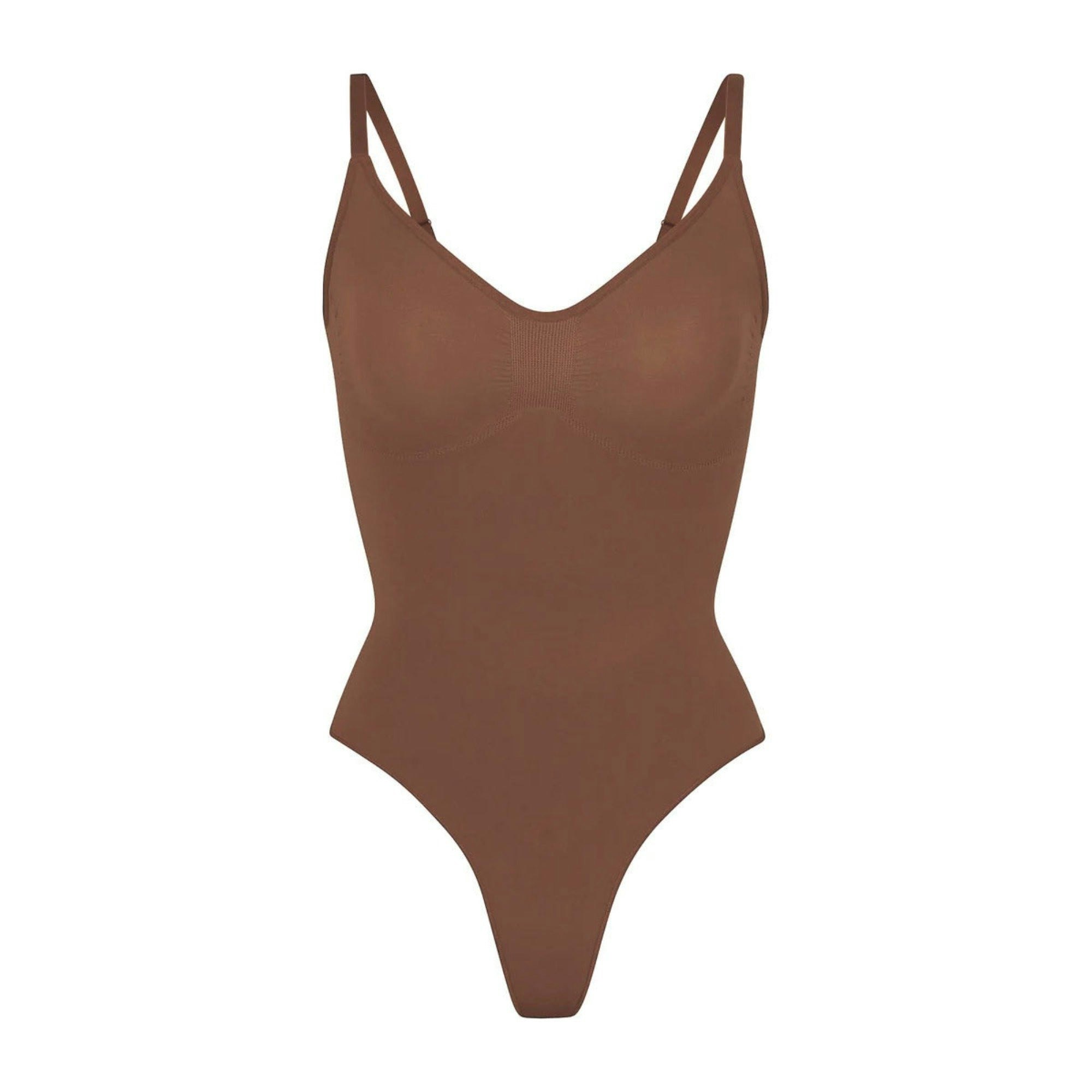 SEAMLESS SCULPT THONG BODYSUIT - JASPER