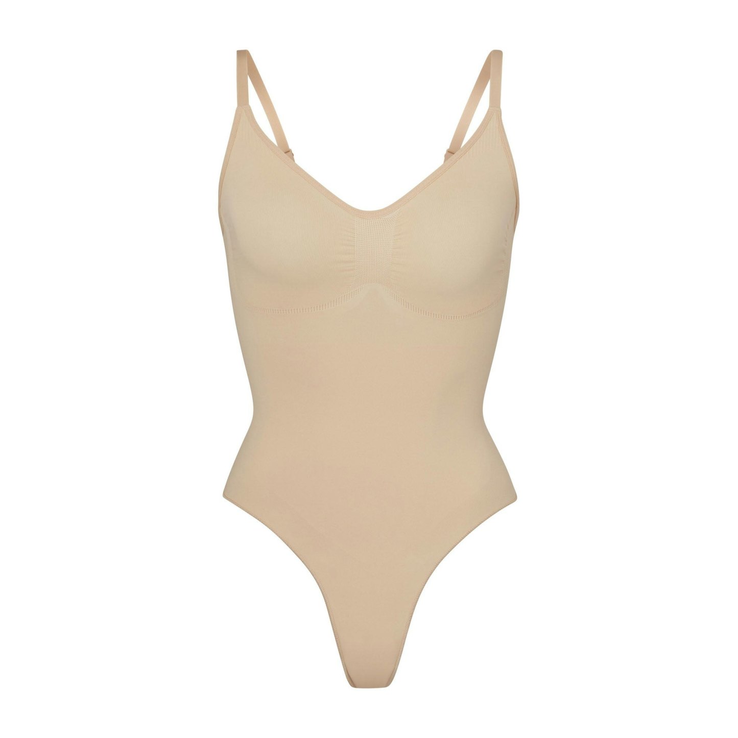 SEAMLESS SCULPT THONG BODYSUIT - MICA