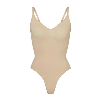 SEAMLESS SCULPT THONG BODYSUIT - MICA