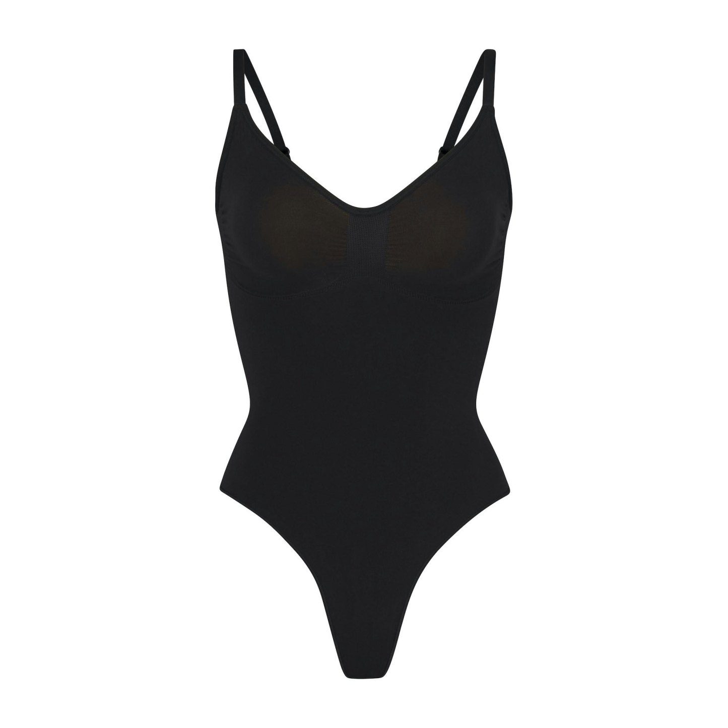 SEAMLESS SCULPT THONG BODYSUIT - ONYX