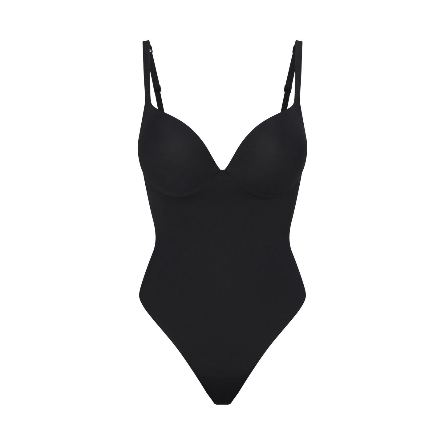 SKIMS ULTIMATE BODY PUSH-UP THONG BODYSUIT - ONYX