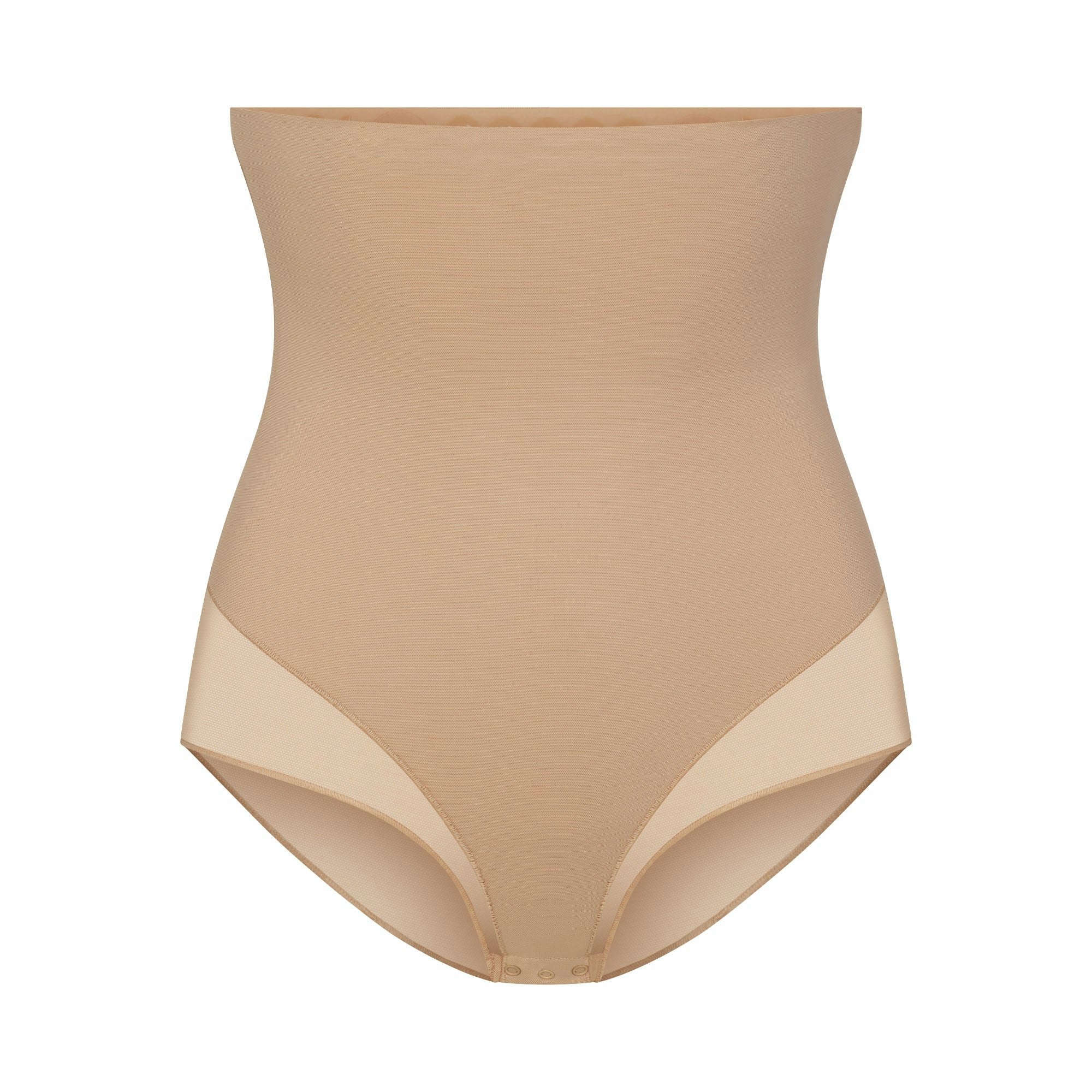 POWER MESH SHAPEWEAR CORE SCULPT HIGH-WAISTED BRIEF - CLAY