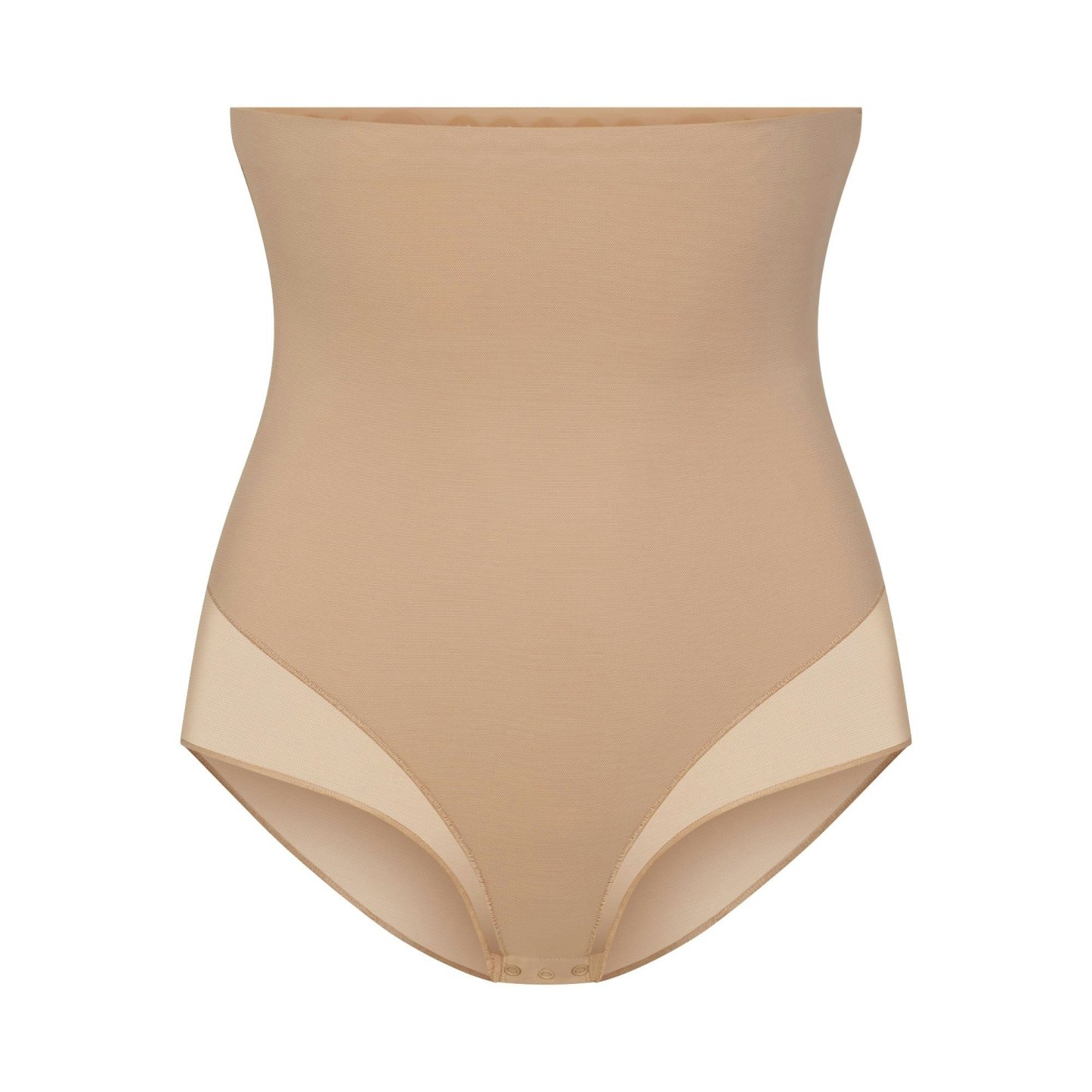 POWER MESH SHAPEWEAR CORE SCULPT HIGH-WAISTED BRIEF - CLAY