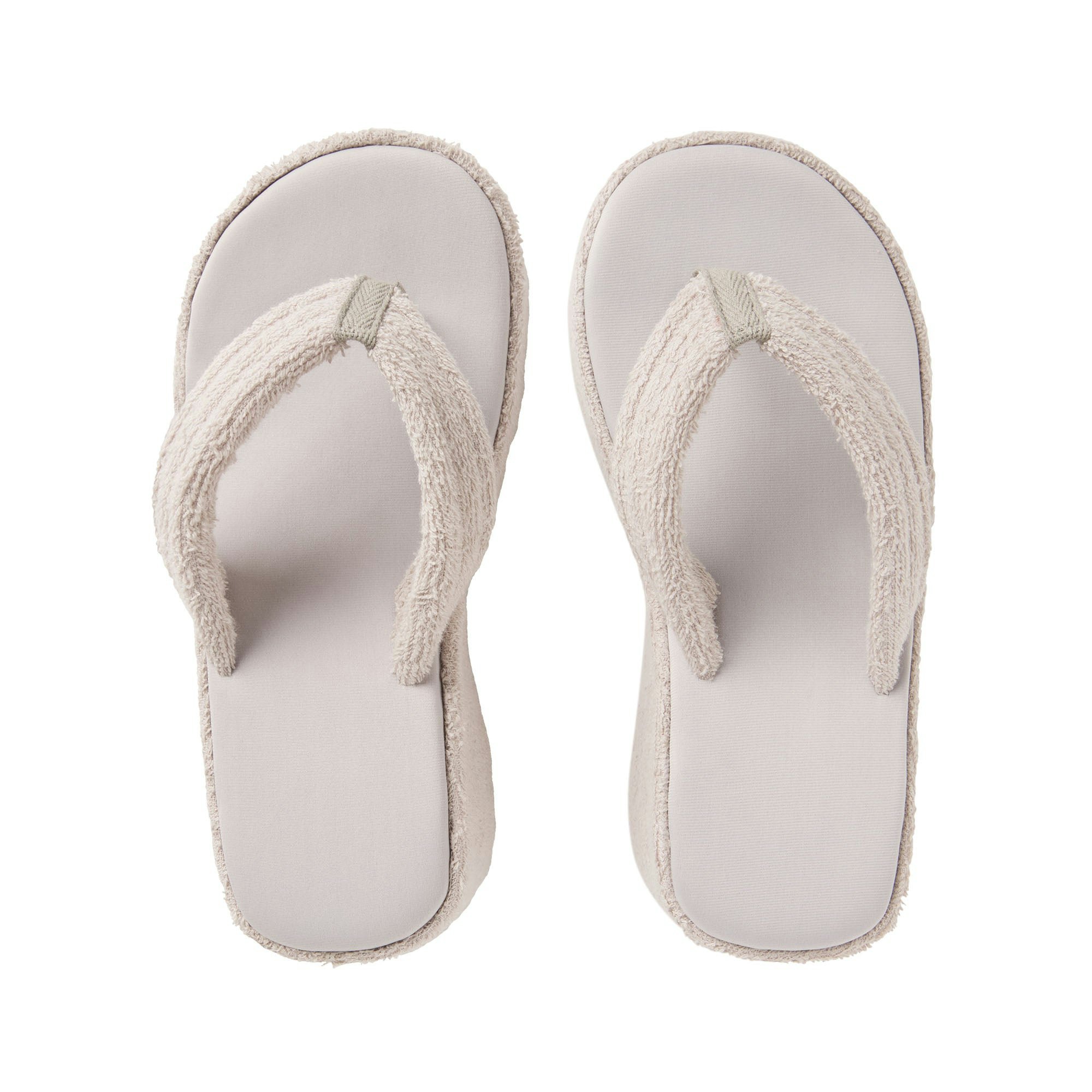 TERRY PLATFORM SANDAL - STONE