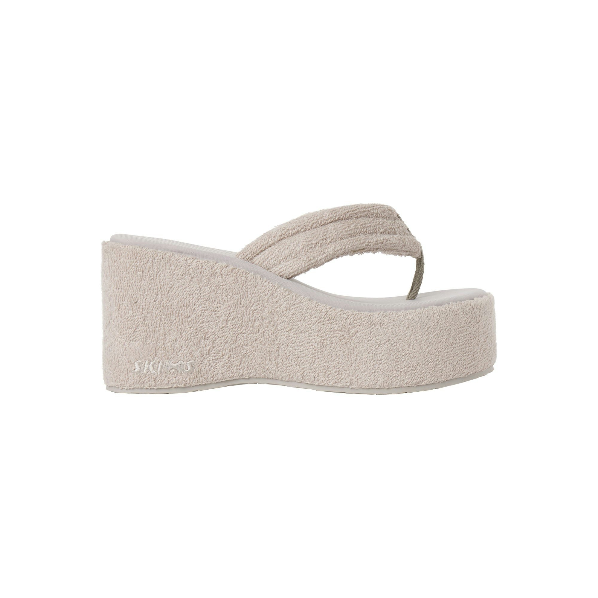 TERRY PLATFORM SANDAL - STONE