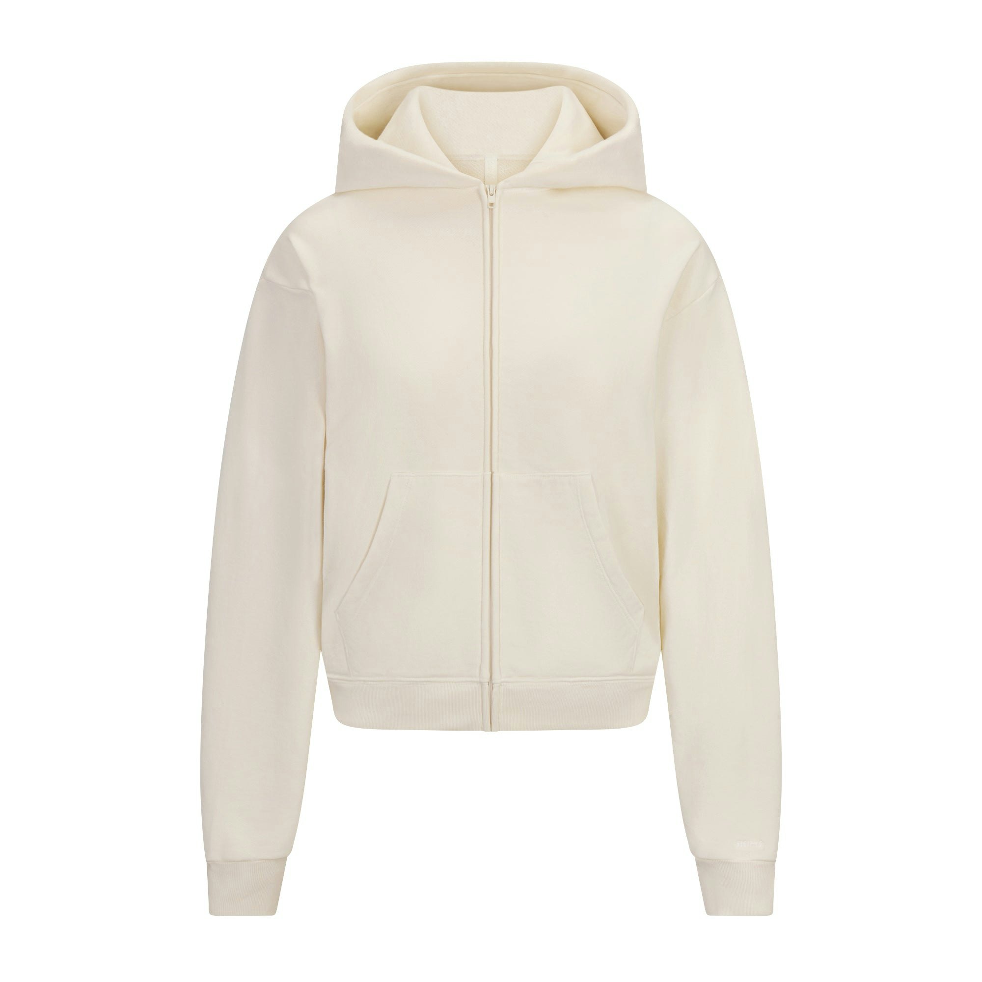 FRENCH TERRY ZIP UP HOODIE - ECRU - image 11