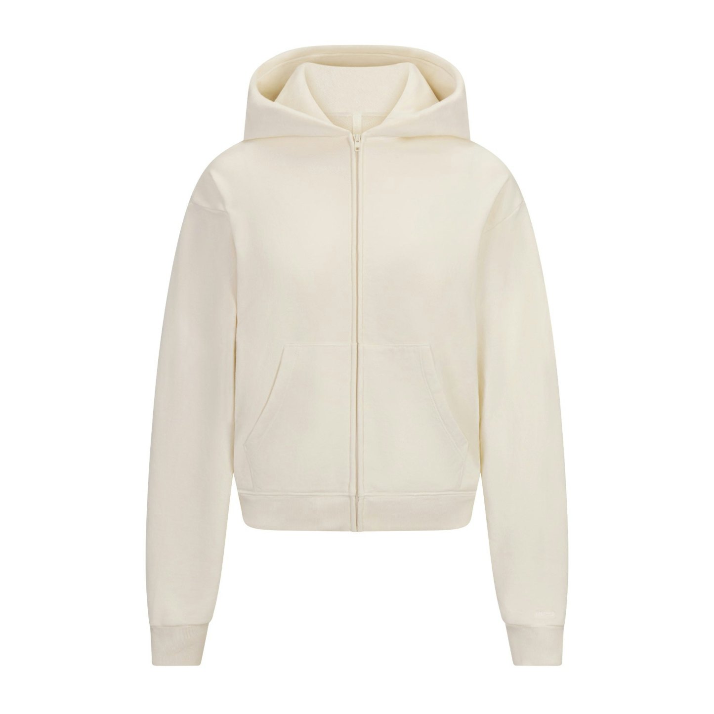 FRENCH TERRY ZIP UP HOODIE - ECRU - image 11