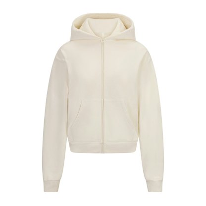 FRENCH TERRY ZIP UP HOODIE - ECRU - image 11