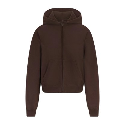 FRENCH TERRY ZIP UP HOODIE - ESPRESSO - image 16