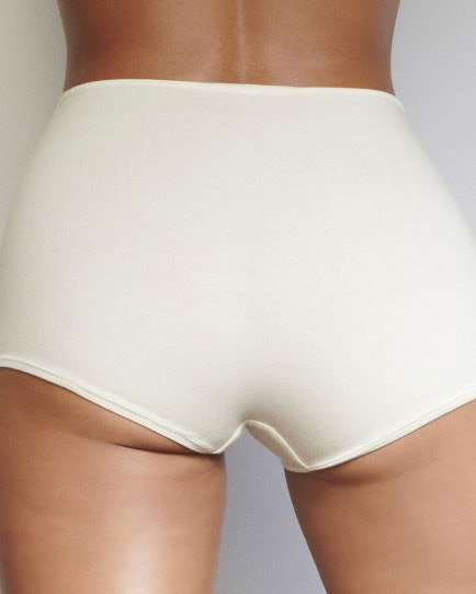 COTTON JERSEY BOY SHORT - BONE