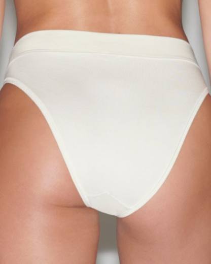 COTTON JERSEY CHEEKY TANGA - BONE