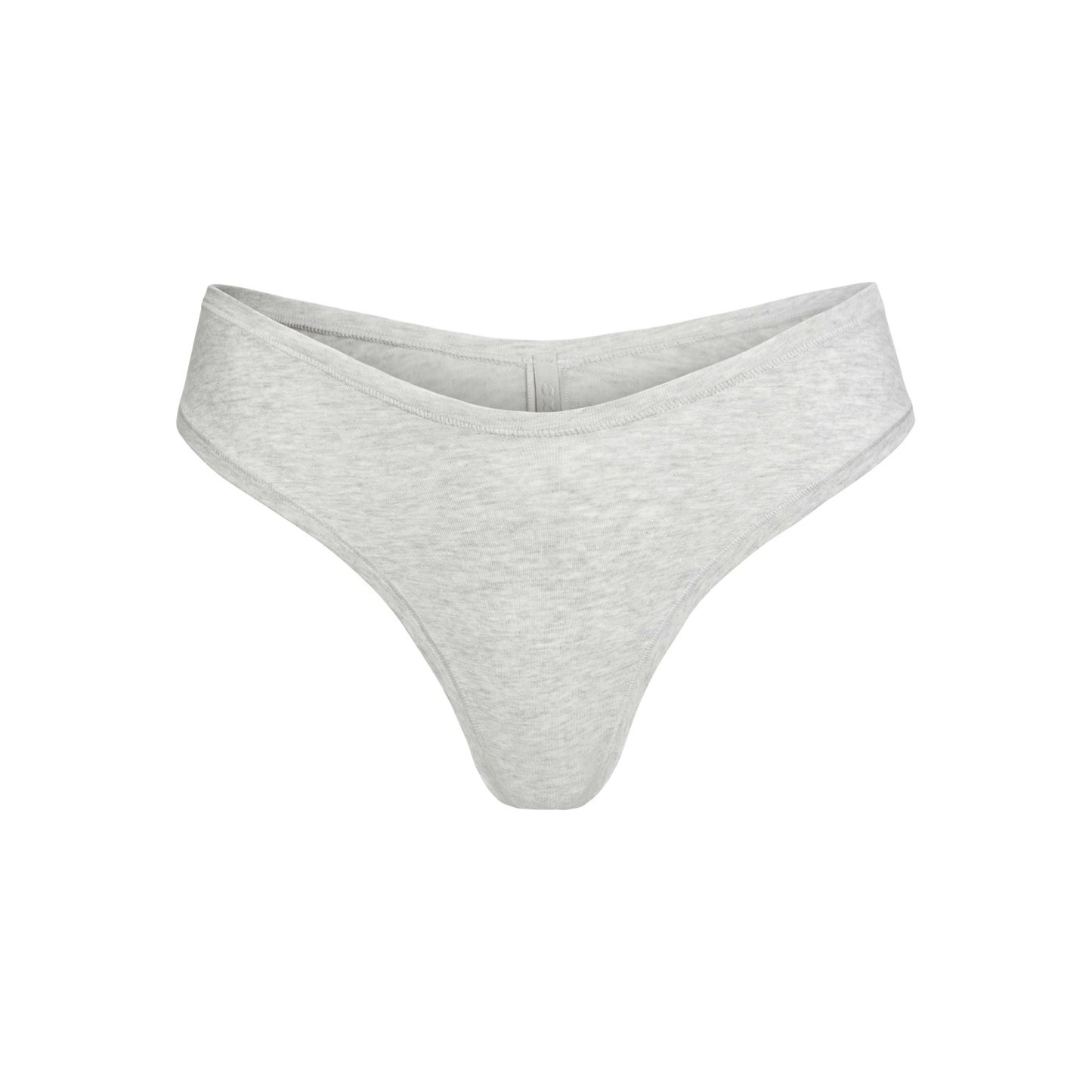 COTTON JERSEY DIPPED THONG - LIGHT HEATHER GREY