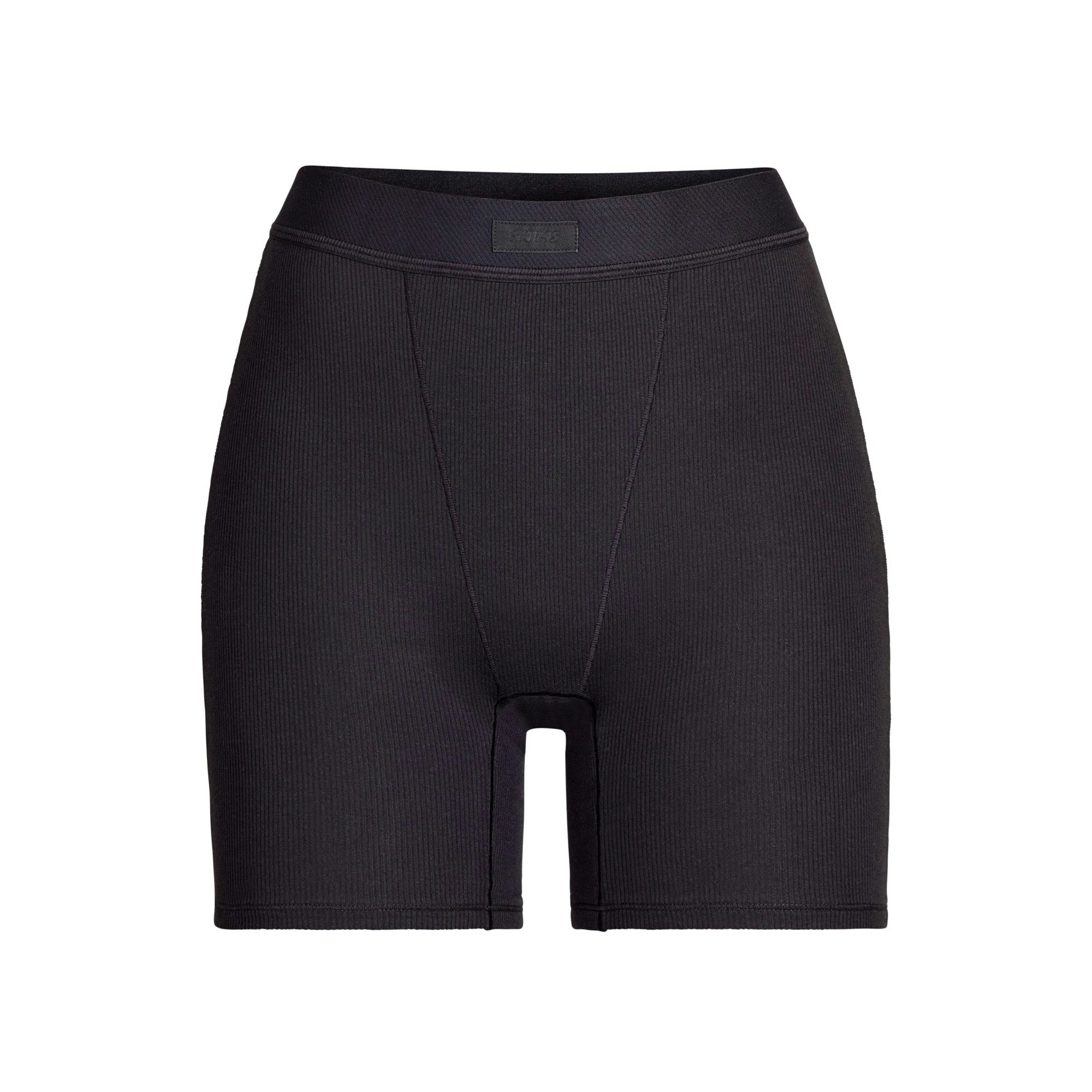COTTON RIB BOXER - SOOT