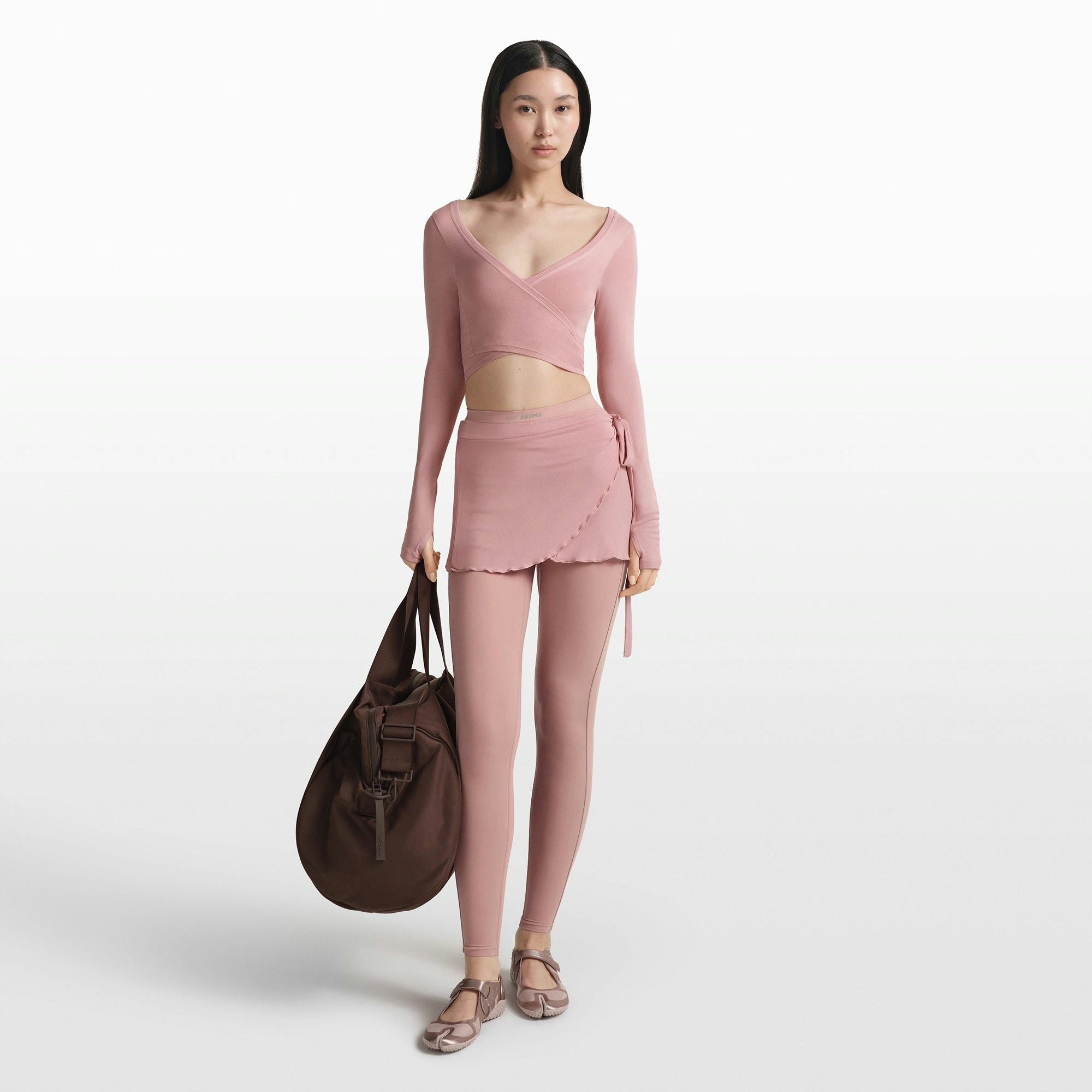 NikeSKIMS STRETCH KNIT WRAP SKIRT - HIMALAYAN - image 16