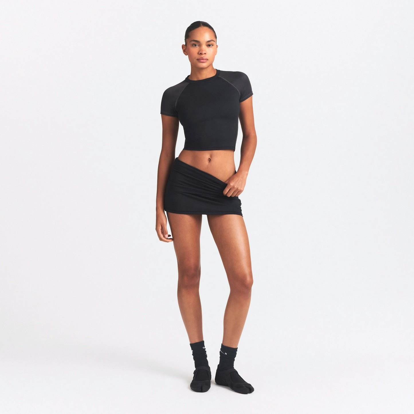 NikeSKIMS AIRY FOLDOVER SKORT - OBSIDIAN - image 9