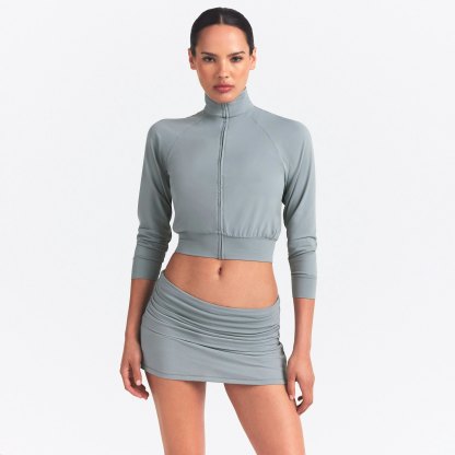 NikeSKIMS AIRY FOLDOVER SKORT - WASHED PACIFIC - image 20
